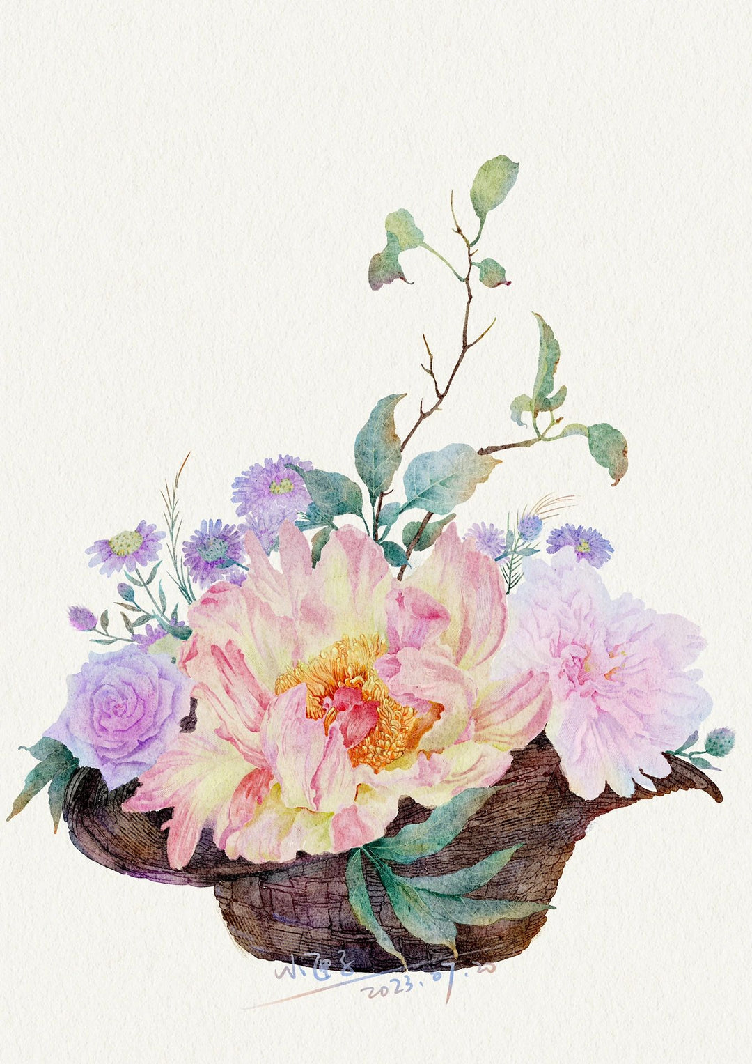 Create stunning watercolor paintings of flower baskets with step-by-step Procreate tutorials